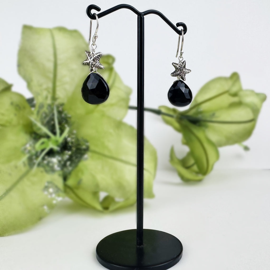 Black Starfish Earrings - VE640