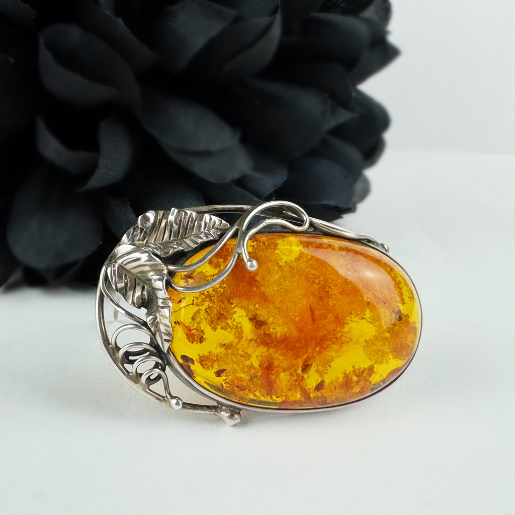 Sunlit Amber Brooch - VBR114