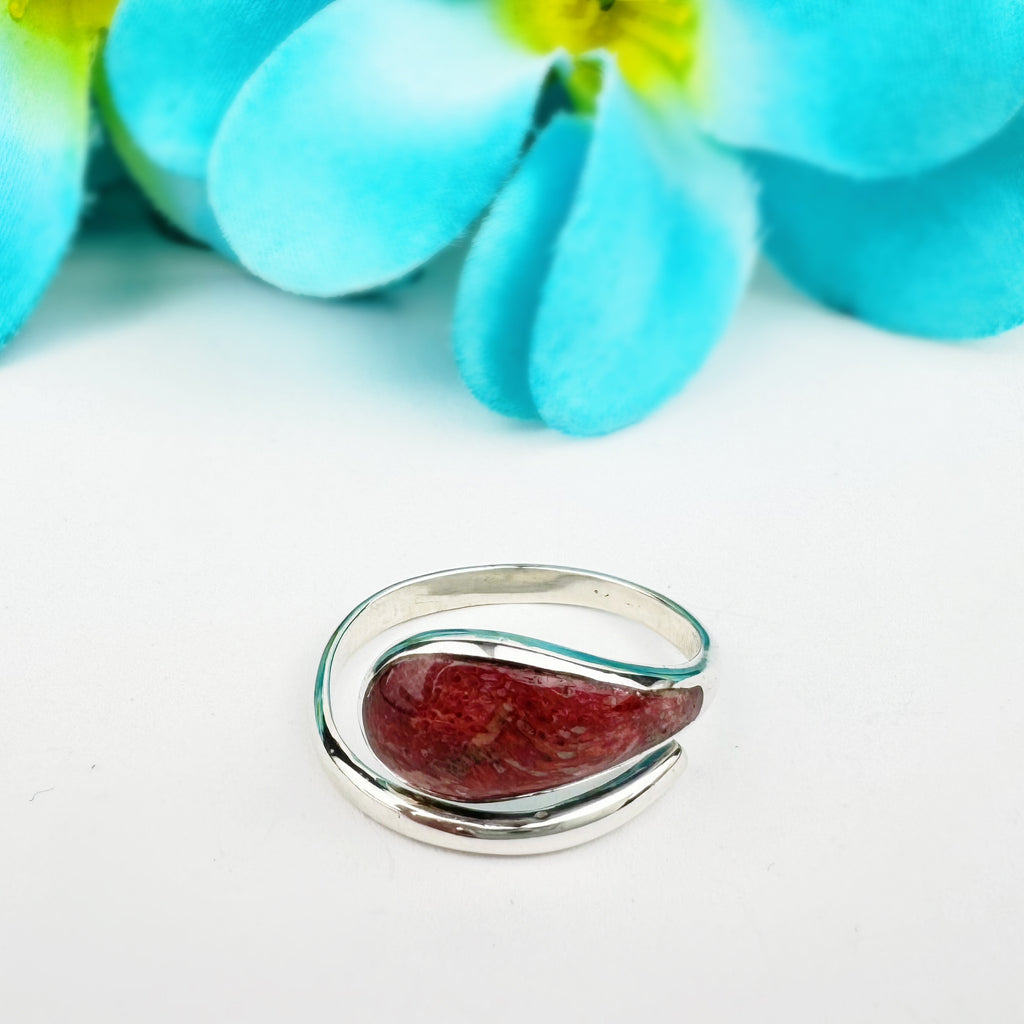 Coral Droplet Ring - VR228