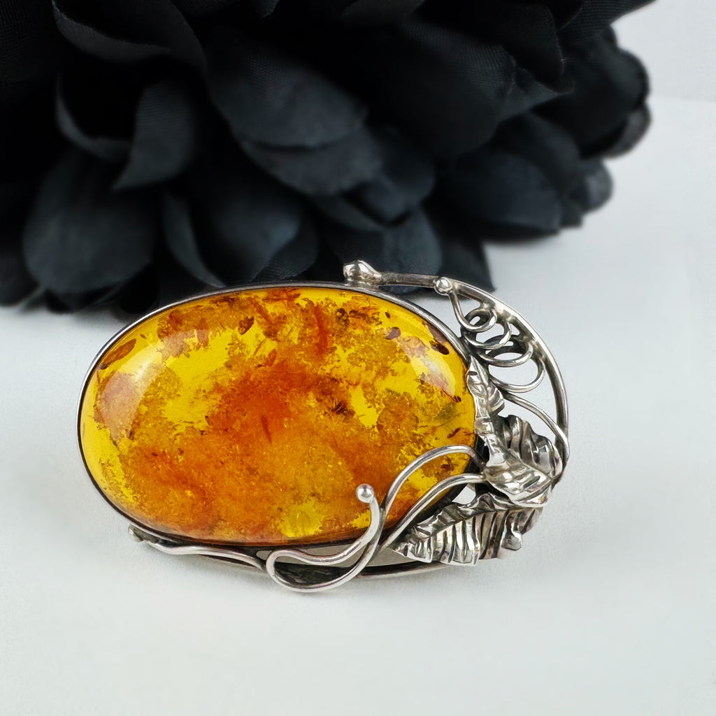Sunlit Amber Brooch - VBR114