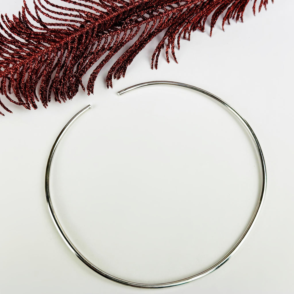 Silver Collar Necklace - VNKL289