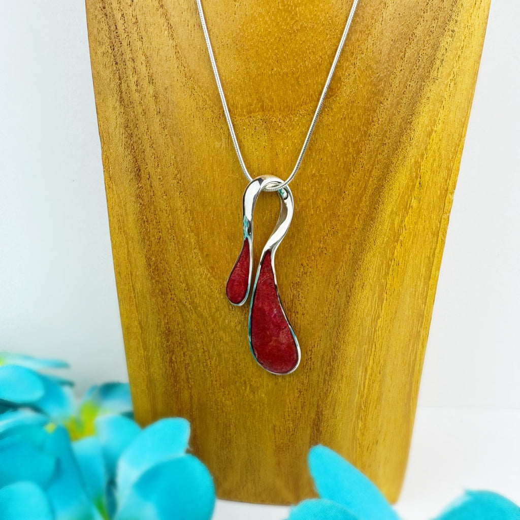 Coral Droplet Pendant - VP460