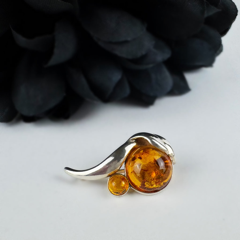 Amber Nouveau Brooch - VBR113