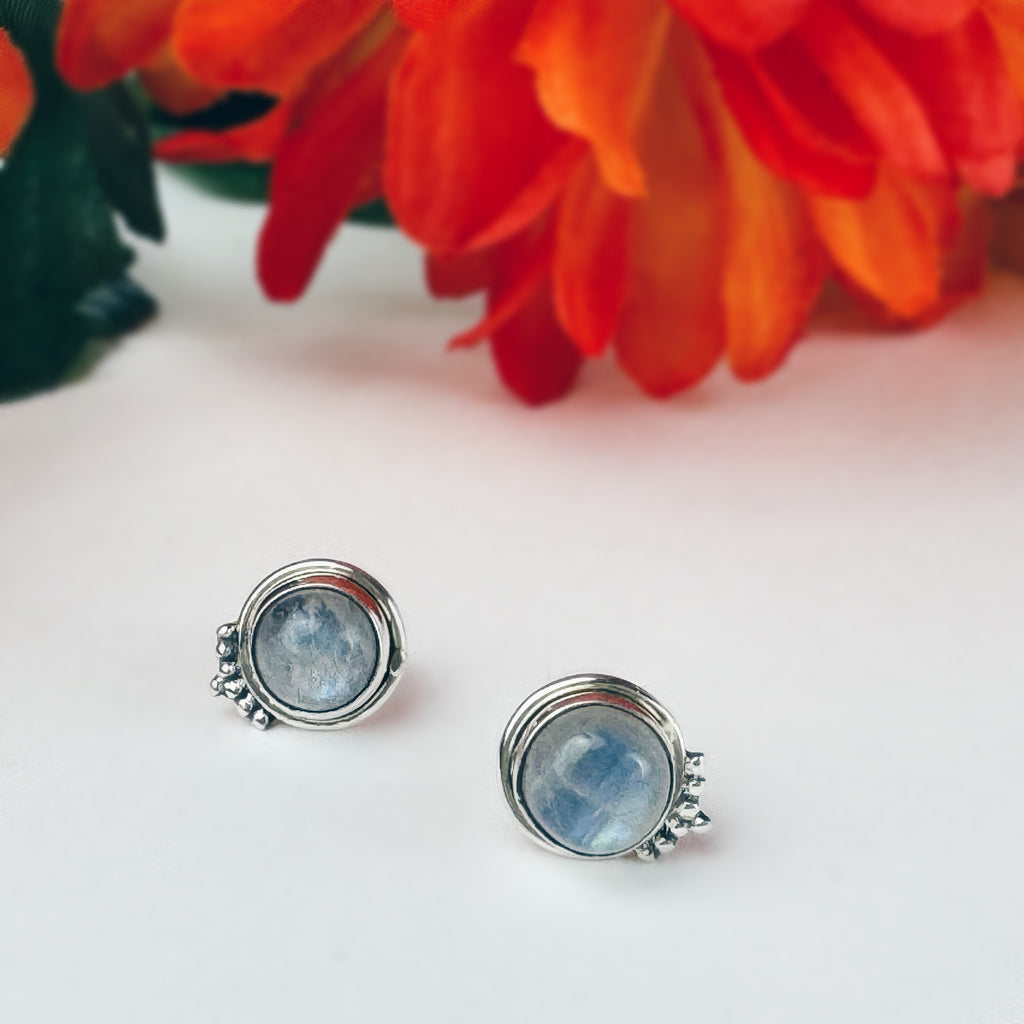 Canna Stud Earrings - VE302 (Asst gemstones)