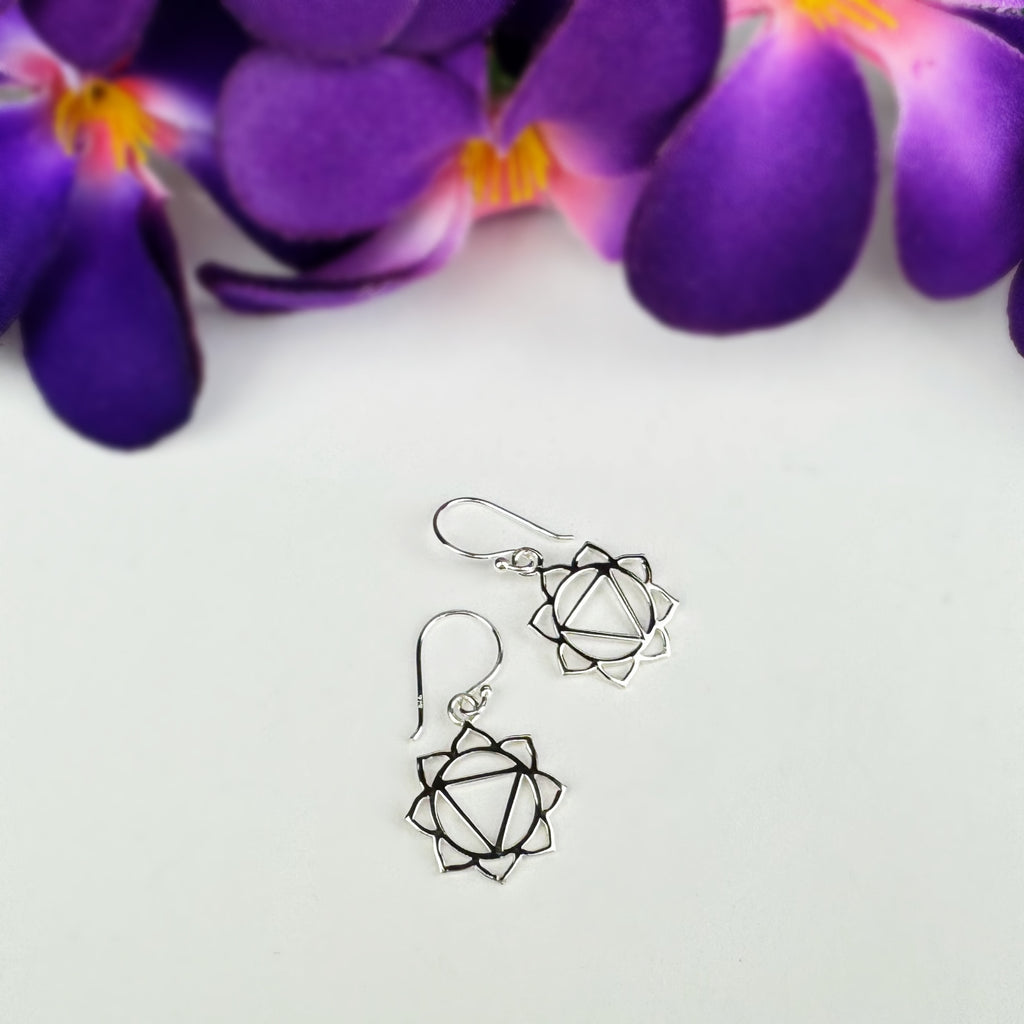 Silver Chakra Earrings - Manipura - VE110