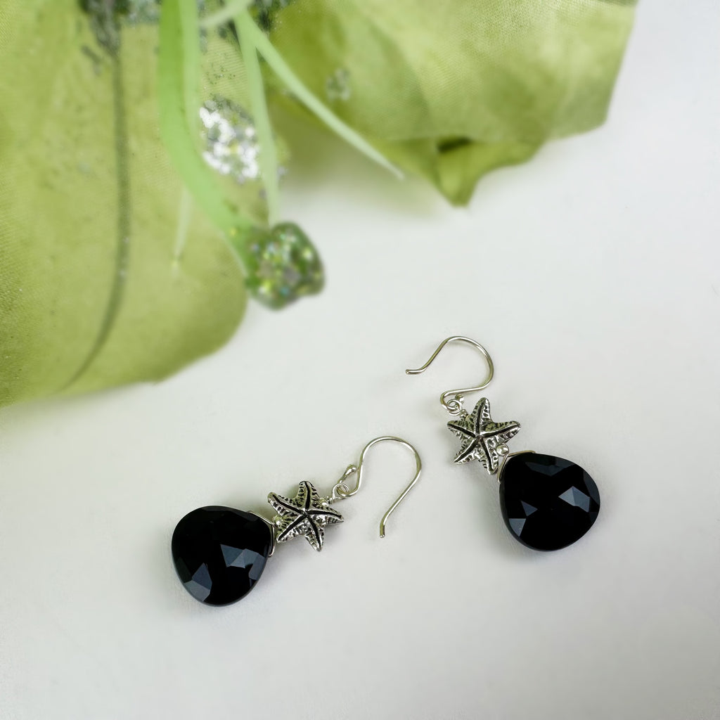 Black Starfish Earrings - VE640