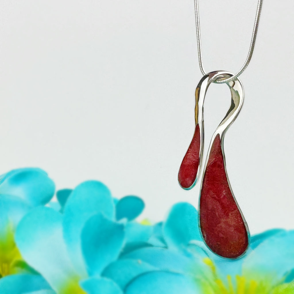 Coral Droplet Pendant - VP460