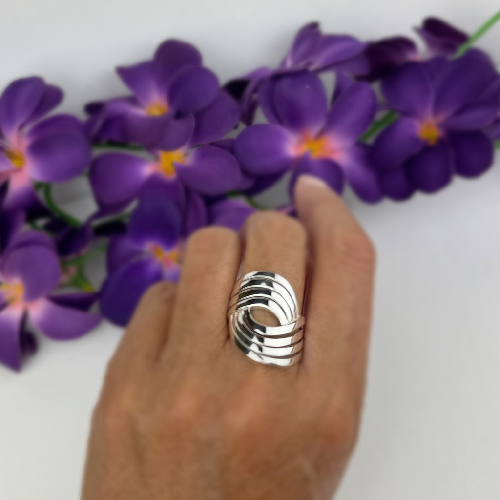 Silver Circuit Ring - VR158