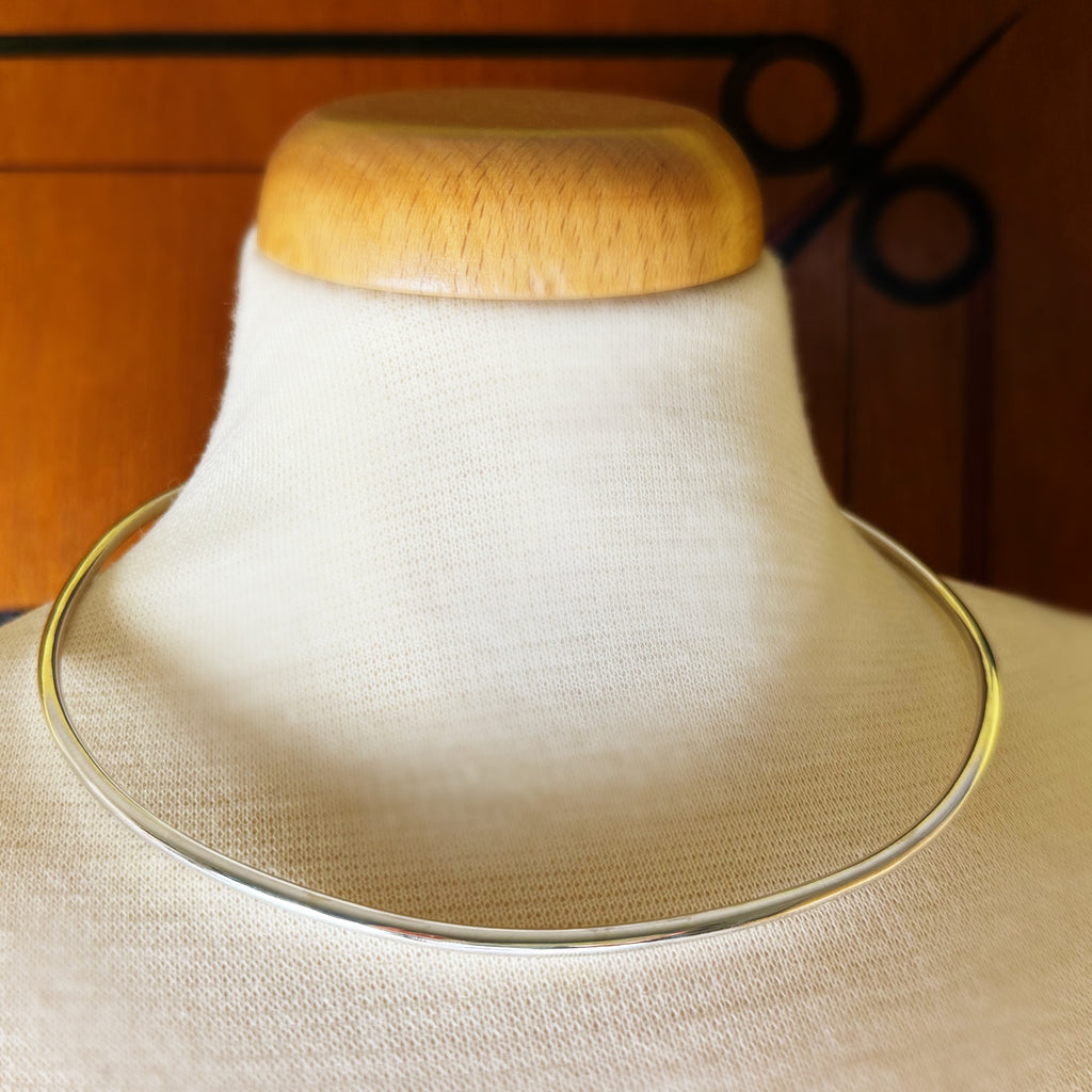 Silver Collar Necklace - VNKL289
