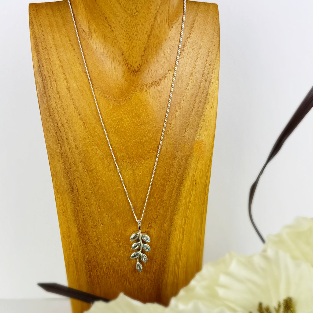 Blue Ice Leaf Pendant - VP462