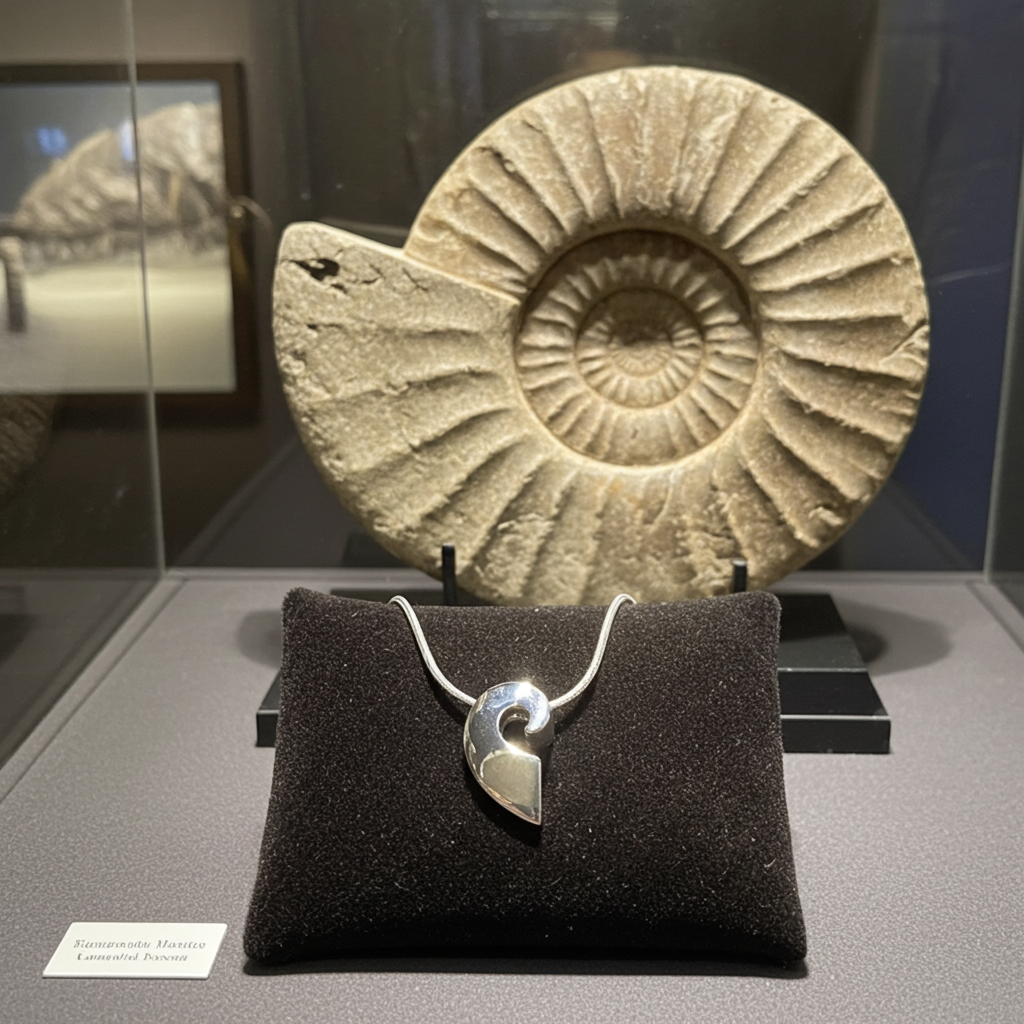 Silver Ammonite Pendant - SP100
