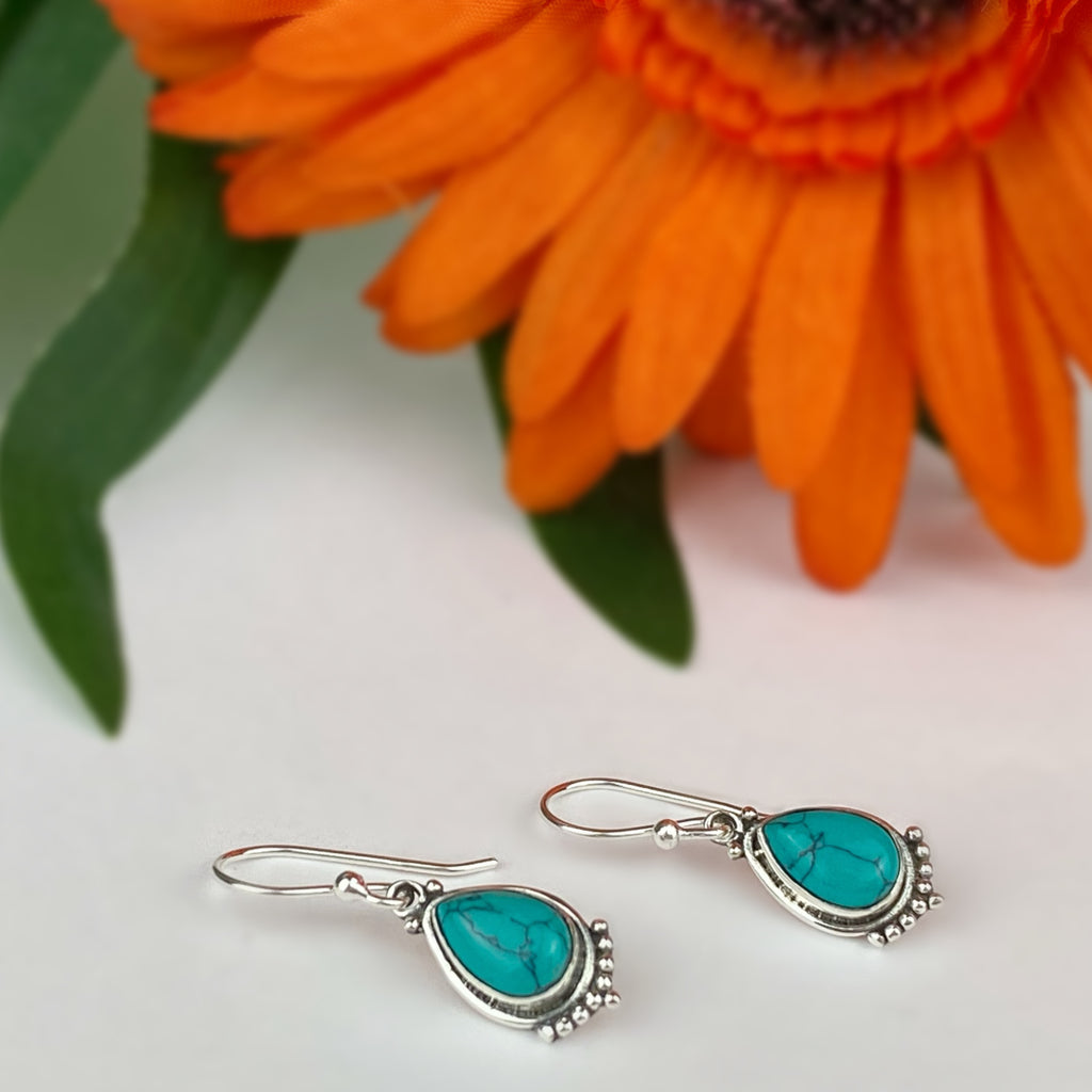 Turquoise Tear Earrings - SE5812