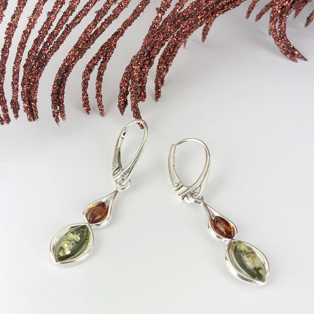 Amber Orchid Earrings - VE578