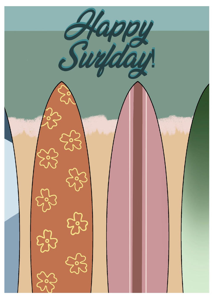 Happy Surfday Greetings Card - EN02