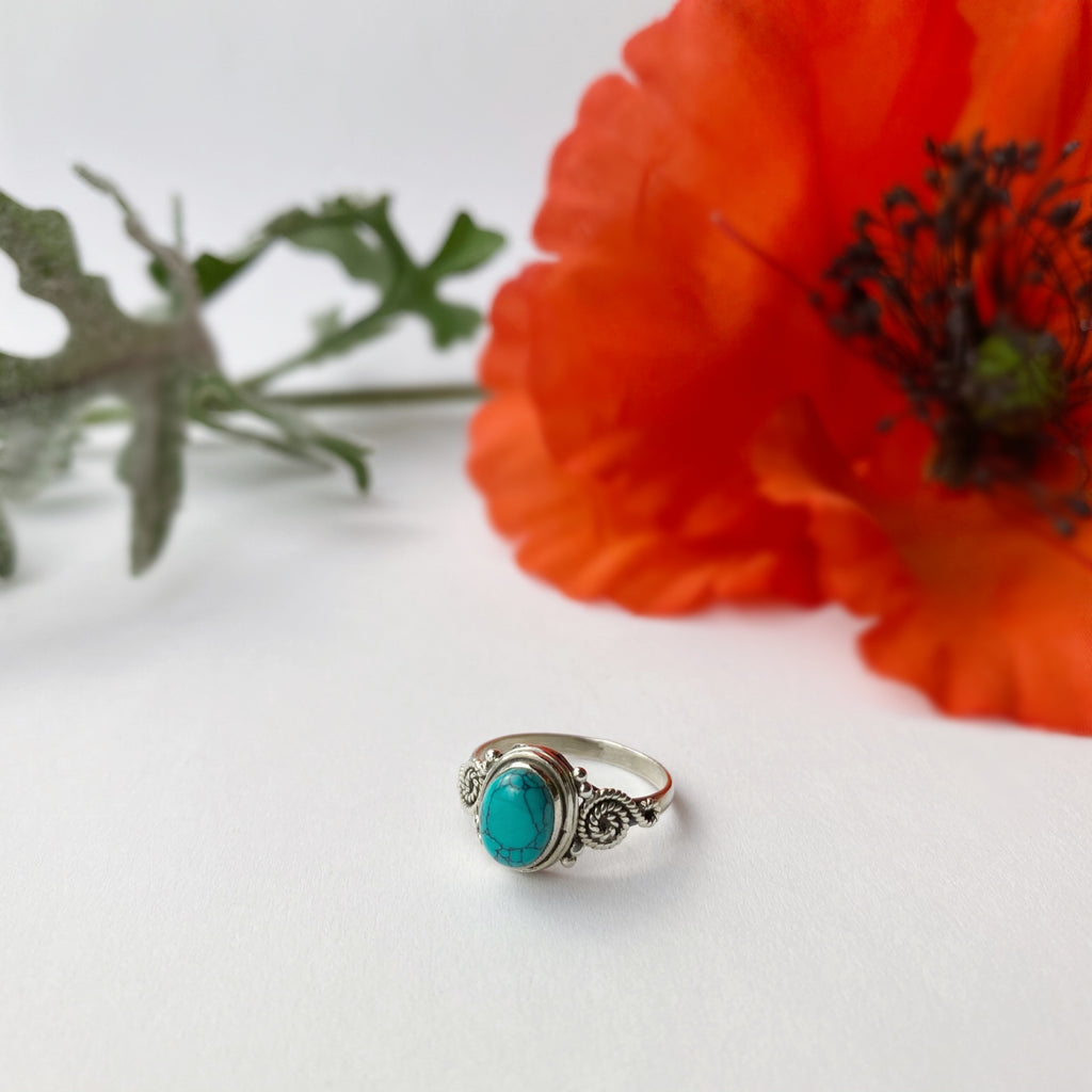 Turquoise Twirl Ring - VR427