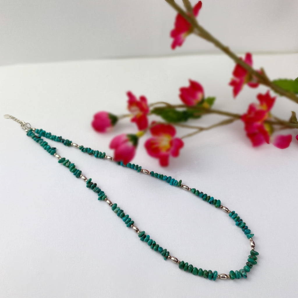 Turquoise Pebble Necklace - VNKL252