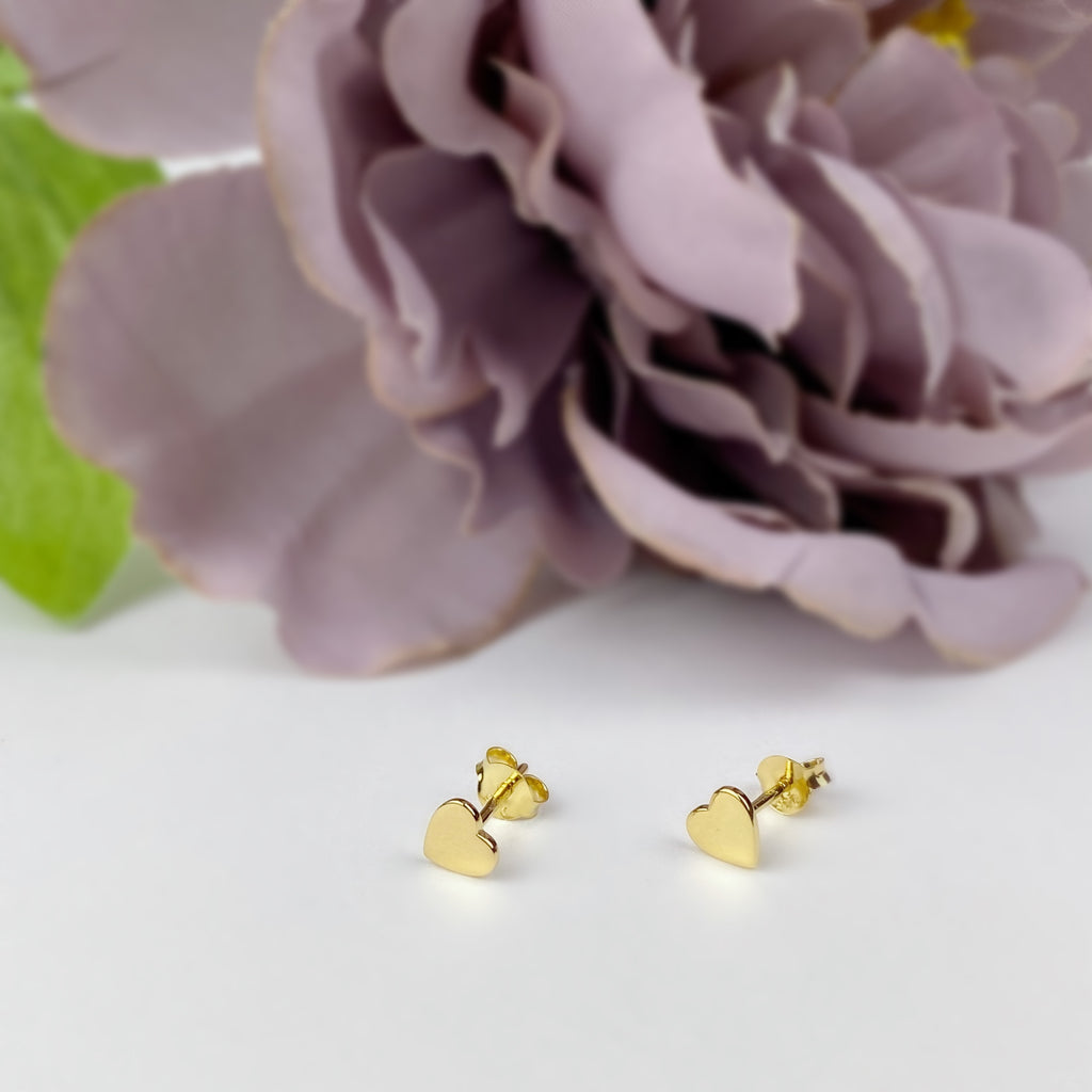 Heart Of Gold Stud Earrings - VE598
