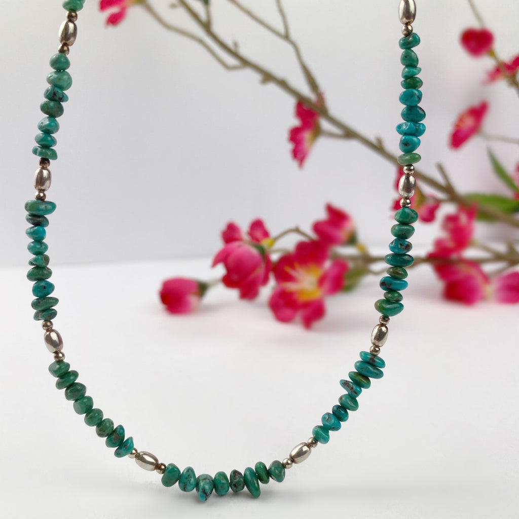 Turquoise Pebble Necklace - VNKL252