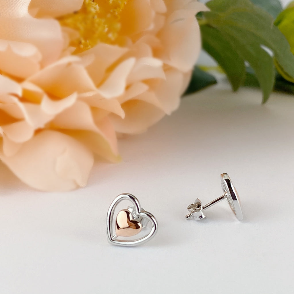 Golden Heart Earrings - SE4887