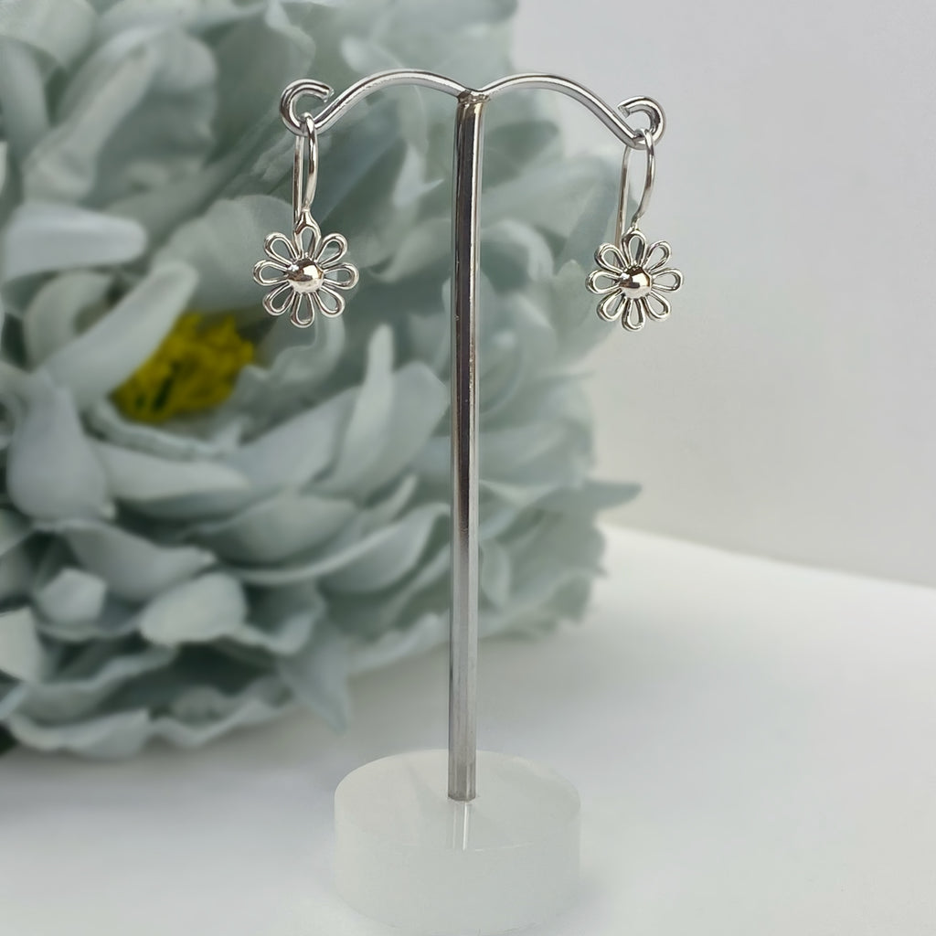 Silver Daisy Earrings - VE710